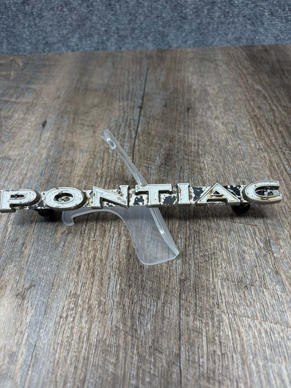 Vintage Pontiac LeMans/Tempest Chrome Grille Emblem Script